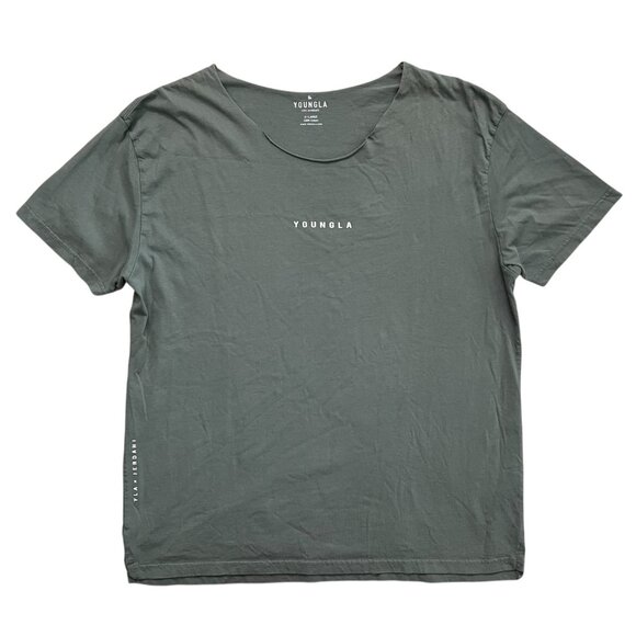 YoungLA x Jerdani Mens Tshirt Gray XL Streetwear Active Oversized Pump Cover - Picture 1 of 8